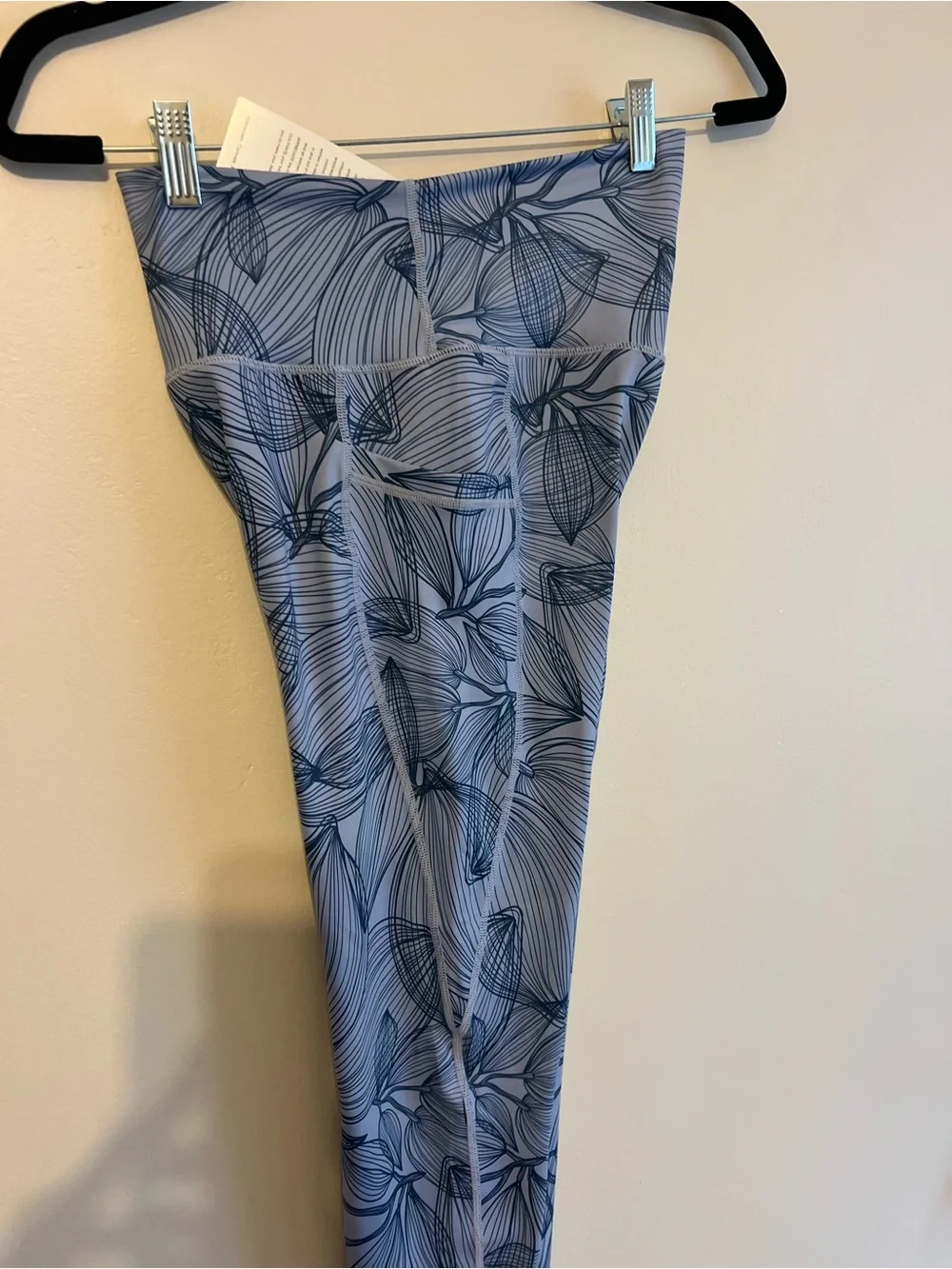 BuffBunny Limitless Legging Citrus Blue Floral-Leaf Print Leggings